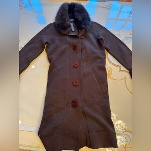 Nine West faux sweater coat XS